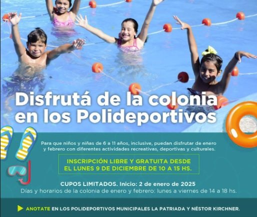 Abre la inscripción a la colonia en los Polideportivos